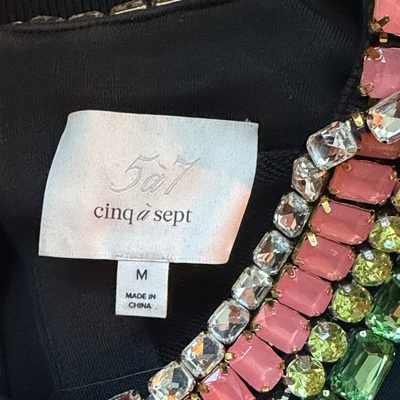 Cinq a Sept Lilliana Chunky Rhinestone Sweatshirt - Picture 10 of 10